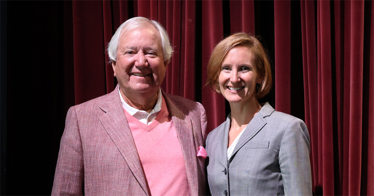 Curt Culver, left, with La Follette School director Susan Webb Yackee