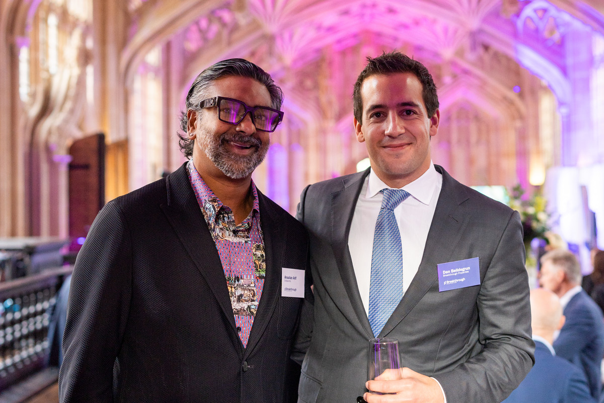 Dan Belldegrun with Arsalan Asif at a Breakthrough Properties gathering in Trinity House