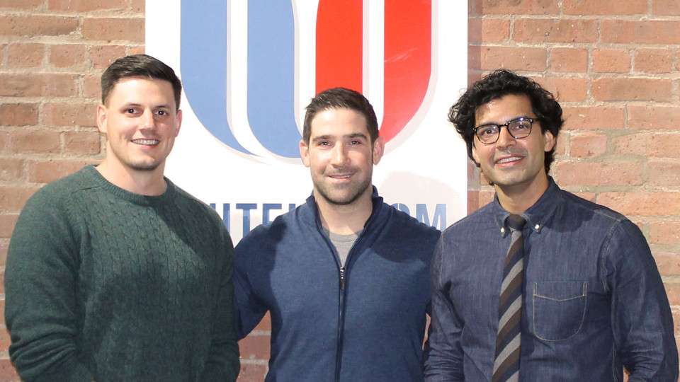 Taylor Justice, Dan Brillman, and Fahad Ahmed together at the Unite Us office