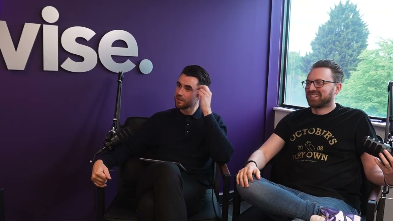 Dan Richards, left, and James Orton recording Wise's sixth-anniversary podcast