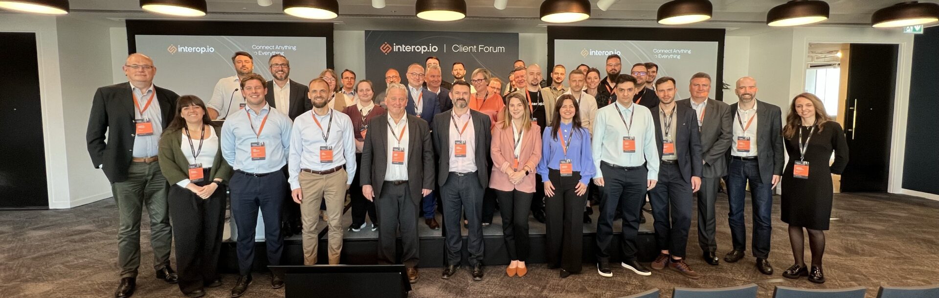The interop.io team gathered at its London Client Forum in May 2025