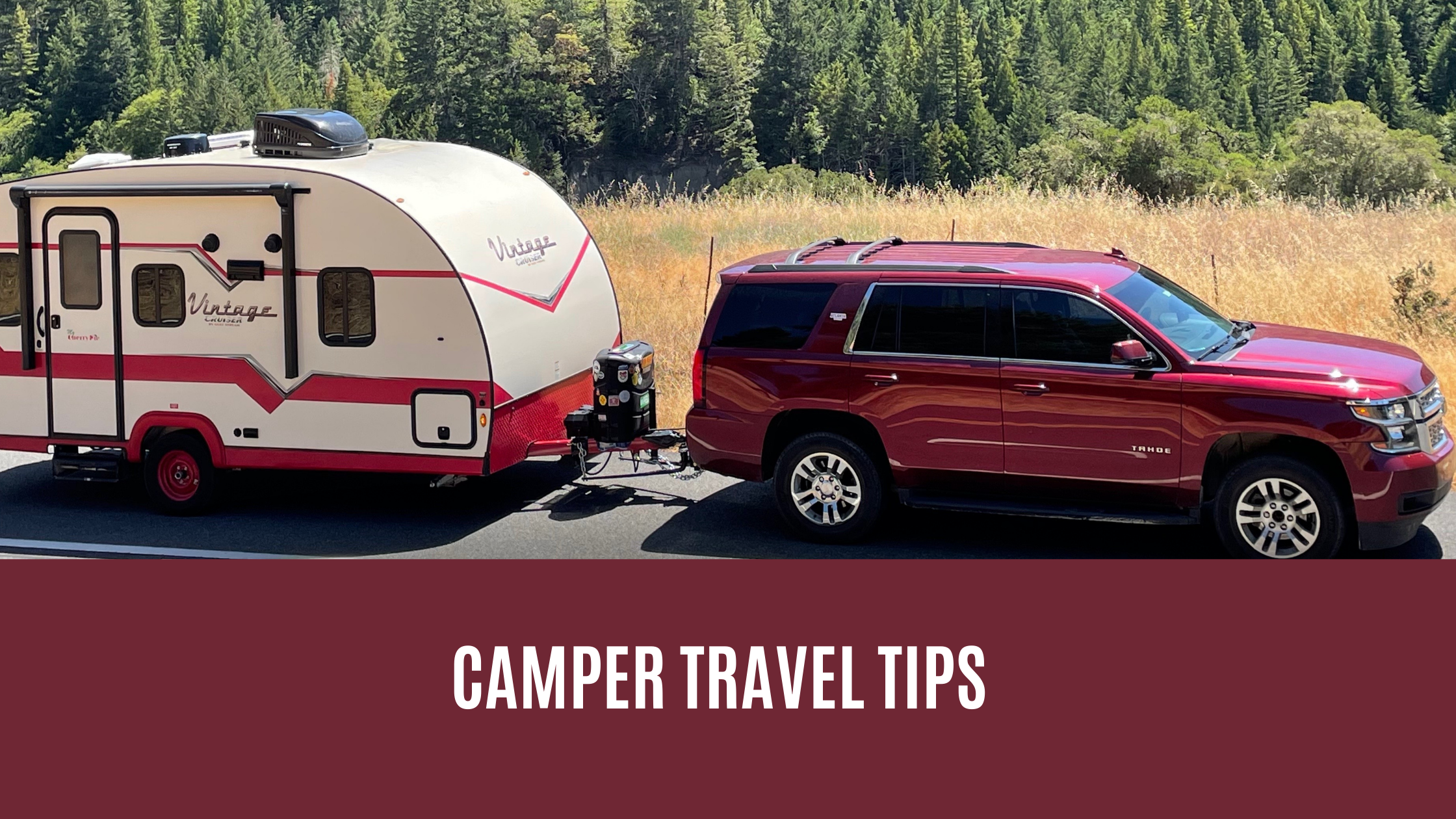 The vintage-style camper featured in Danica Kombol’s cross-country travel account