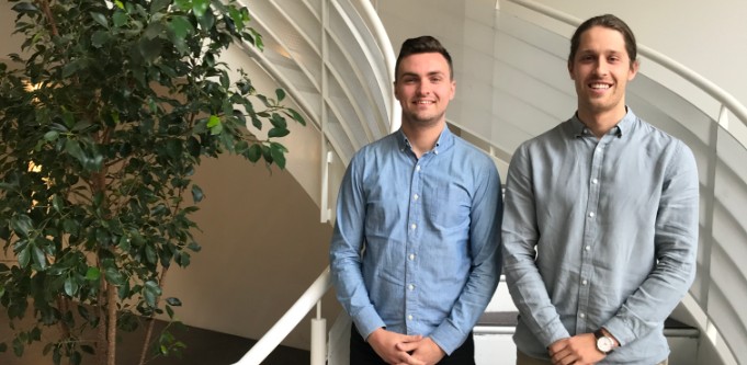 Daniel Kniaz and Russell Martin in a co-founder photograph published in 2019