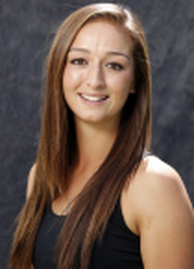 Danielle Flores during her freshman season with the University of Utah women's tennis team