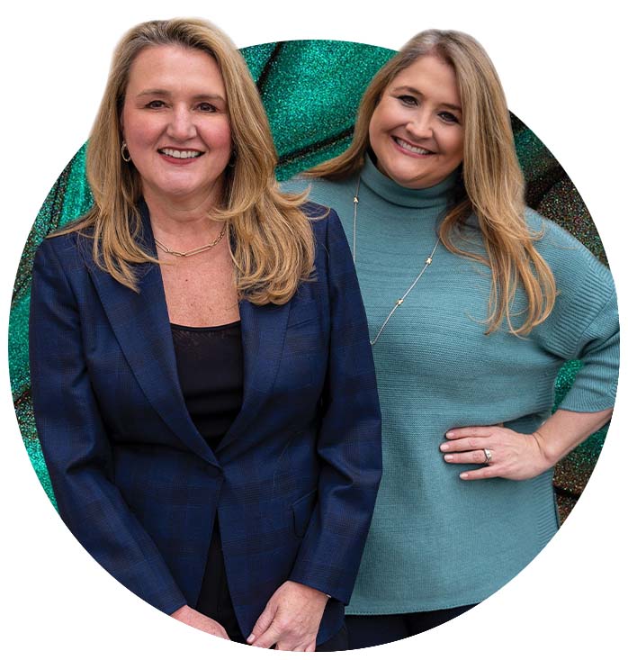 Dan’l Mackey Almy, left, with Megan Zweig in a Self Smarter photograph