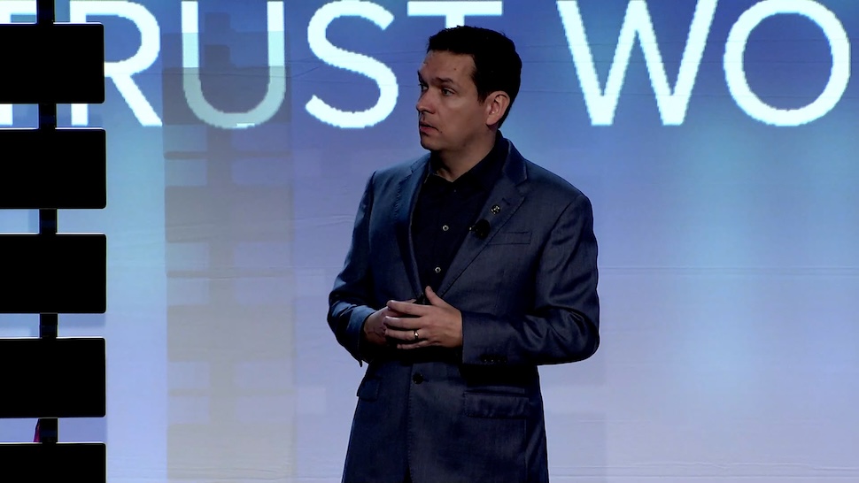 Danny Jenkins speaking onstage at Zero Trust World
