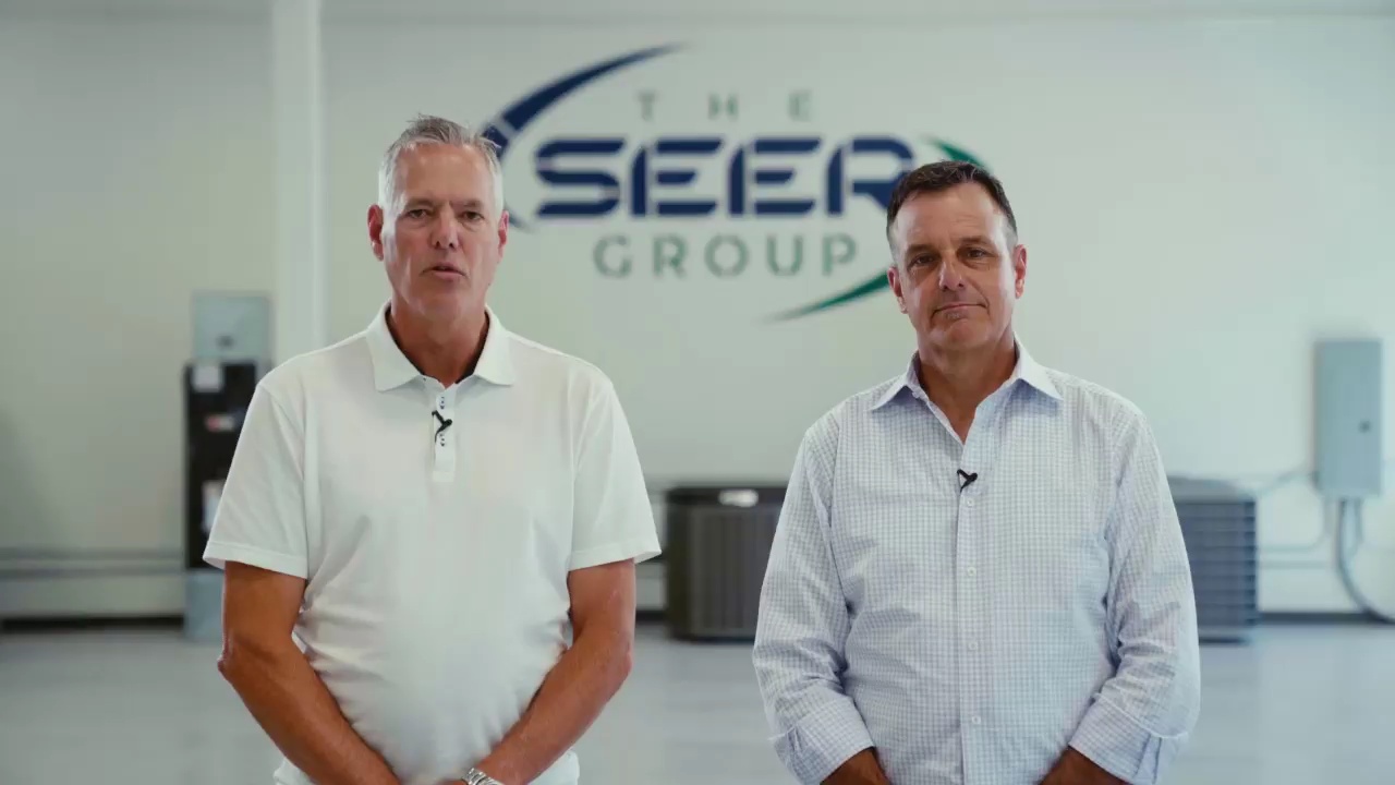 Darrin Erdahl, left, and Eric Beardemphl during a SEER Group interview
