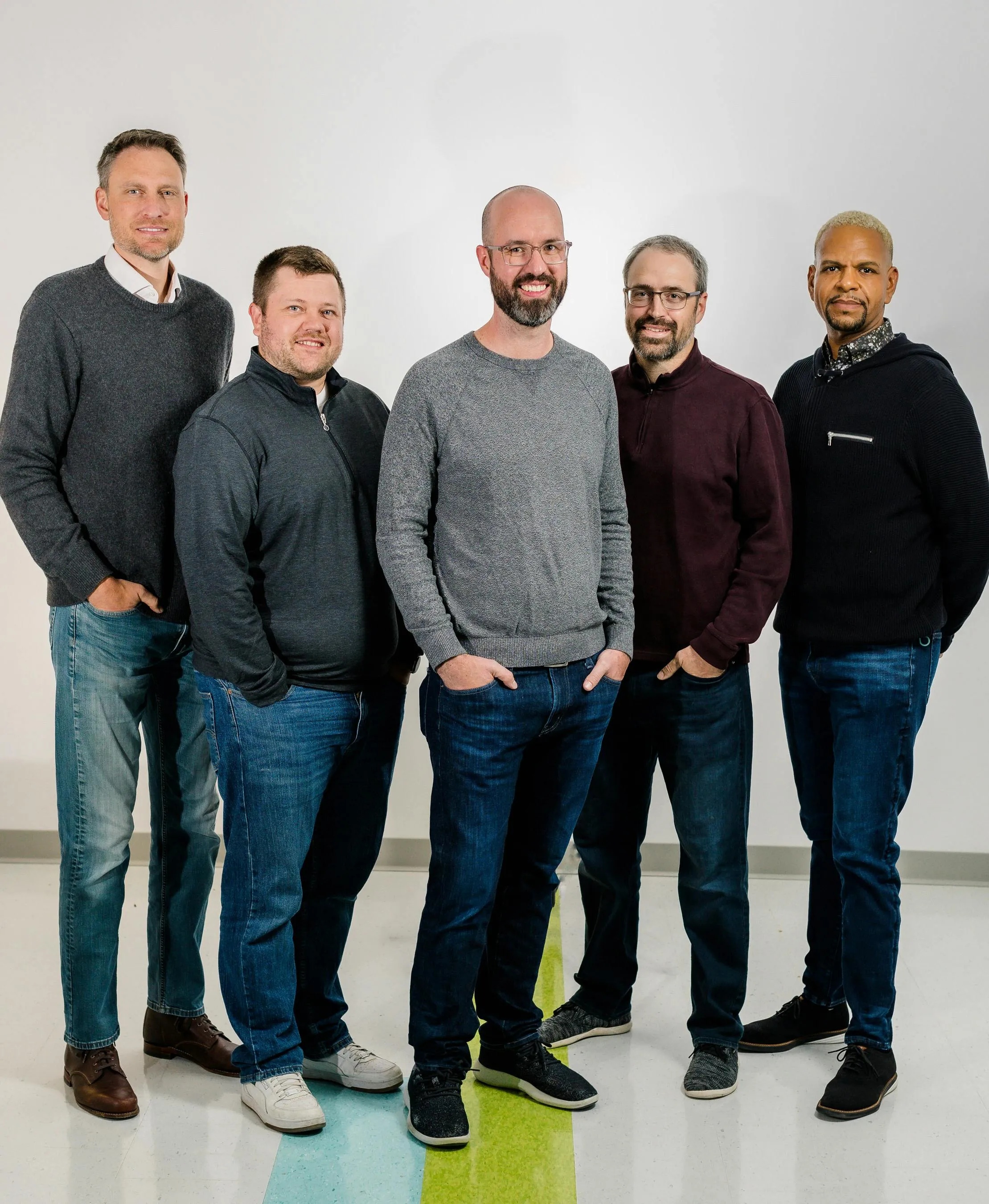 Five members of Dash Bio’s launch team standing together