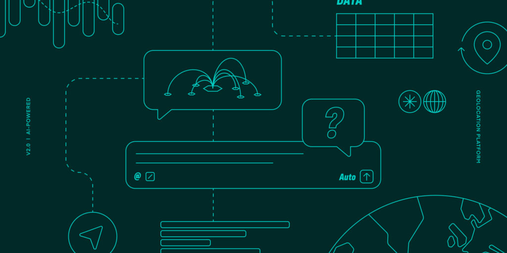 Dataplor illustration of a conversational geolocation workflow