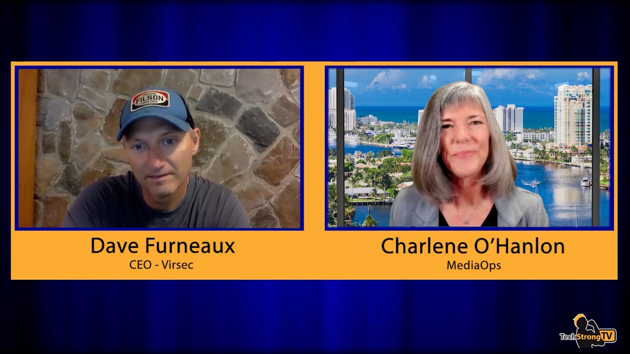 Dave Furneaux in a cap speaking with Charlene O’Hanlon during their 2021 video interview