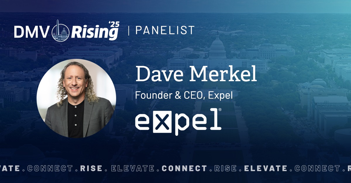 DMV Rising 2025 panel graphic featuring Dave Merkel and the Washington skyline