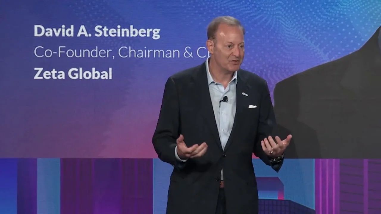 David A. Steinberg speaking onstage at Zeta Live 2025
