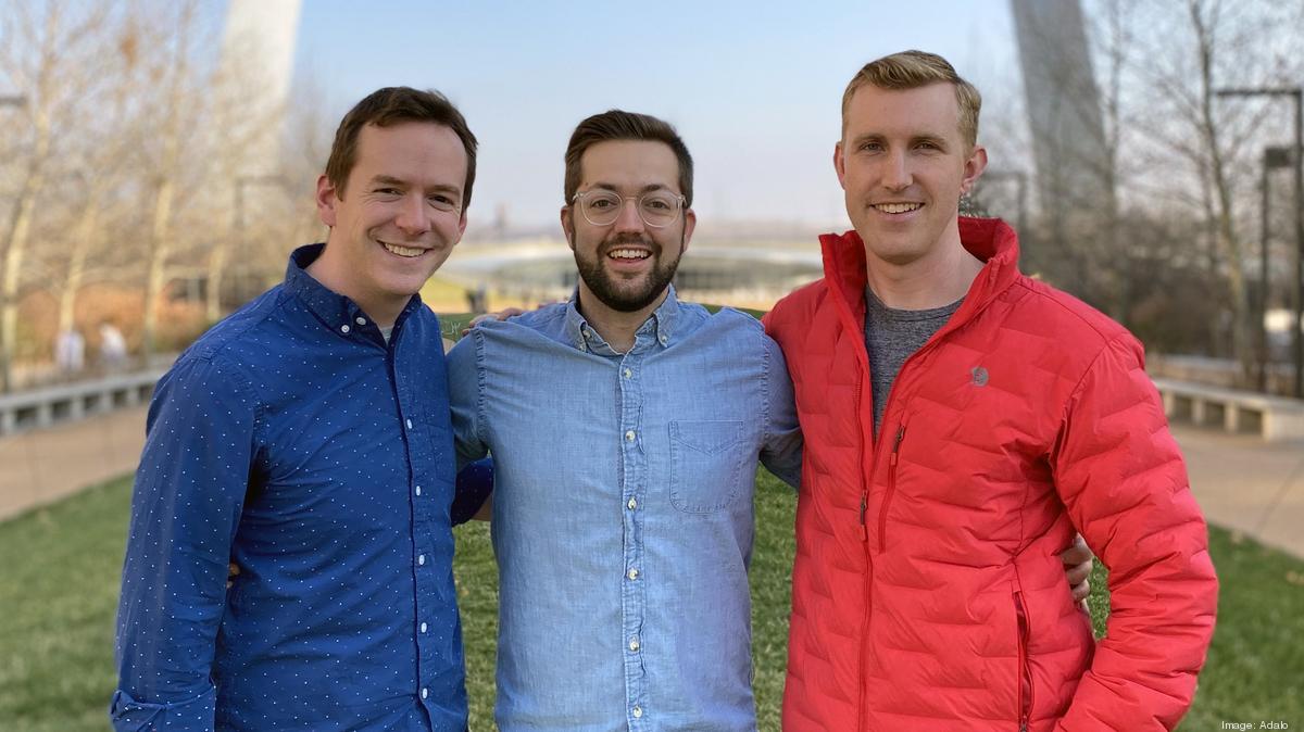Adalo co-founders Ben Haefele, David Adkin and Jeremy Blalock standing together outdoors