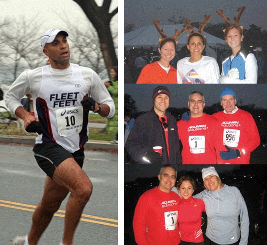 Archival collage from the Acumen-sponsored Jingle All the Way race, with David Joubran in the two lower-right photographs