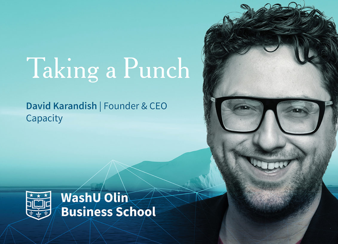 David Karandish in Washington University Olin's Taking a Punch podcast artwork