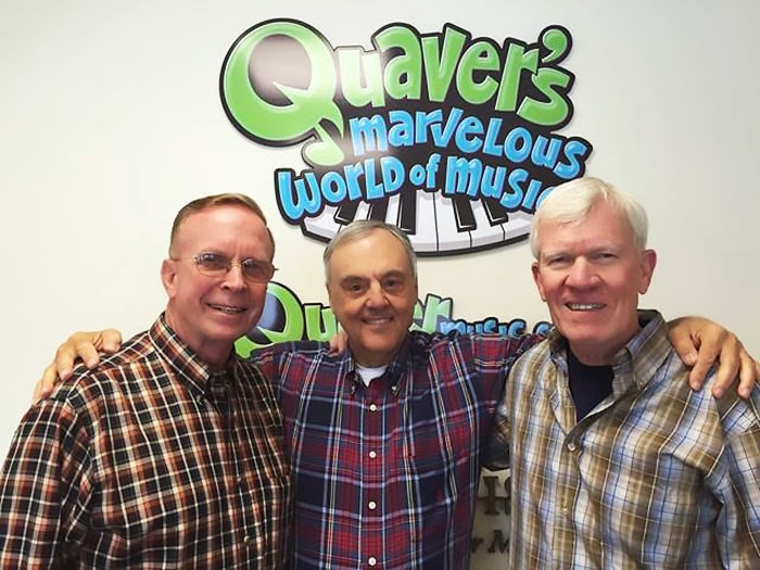 John Pickler, David Mastran and Fred Laughlin smiling at the Quaver office
