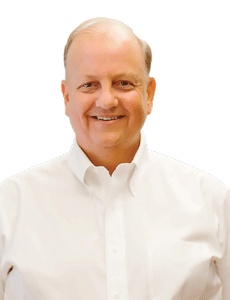 Historical press portrait of David Nolan in a white shirt