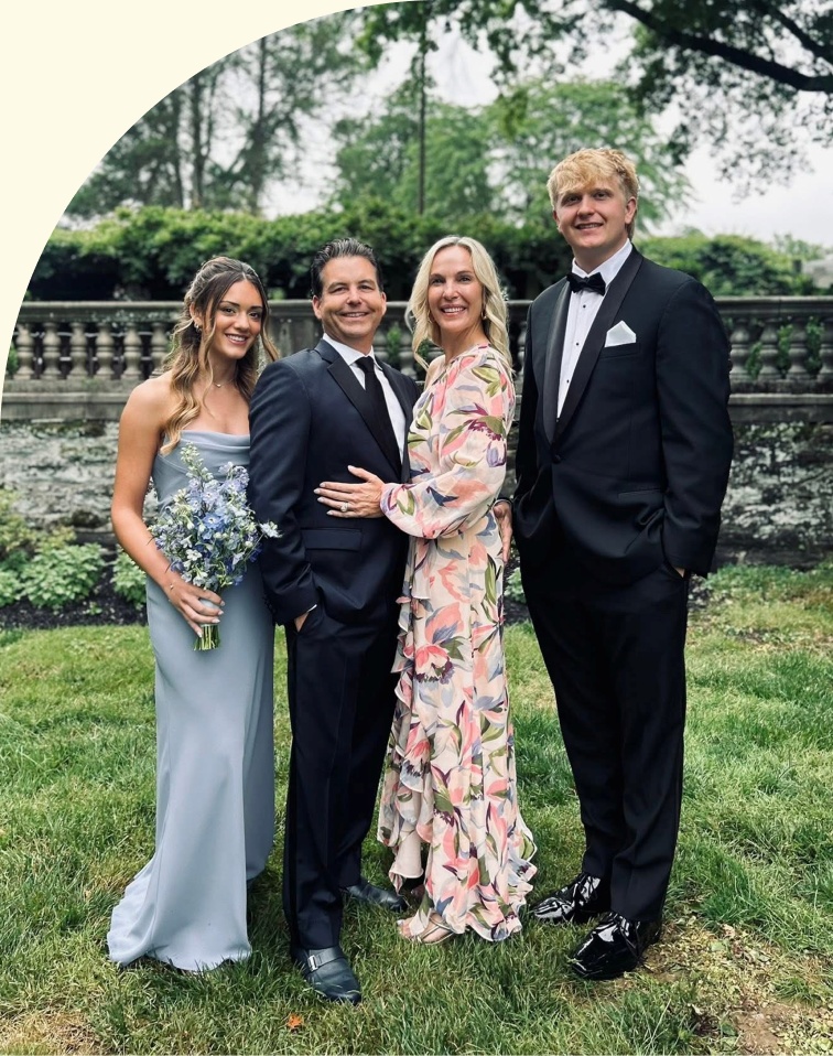 David Regn with his family outdoors, in a photograph shared on his personal website