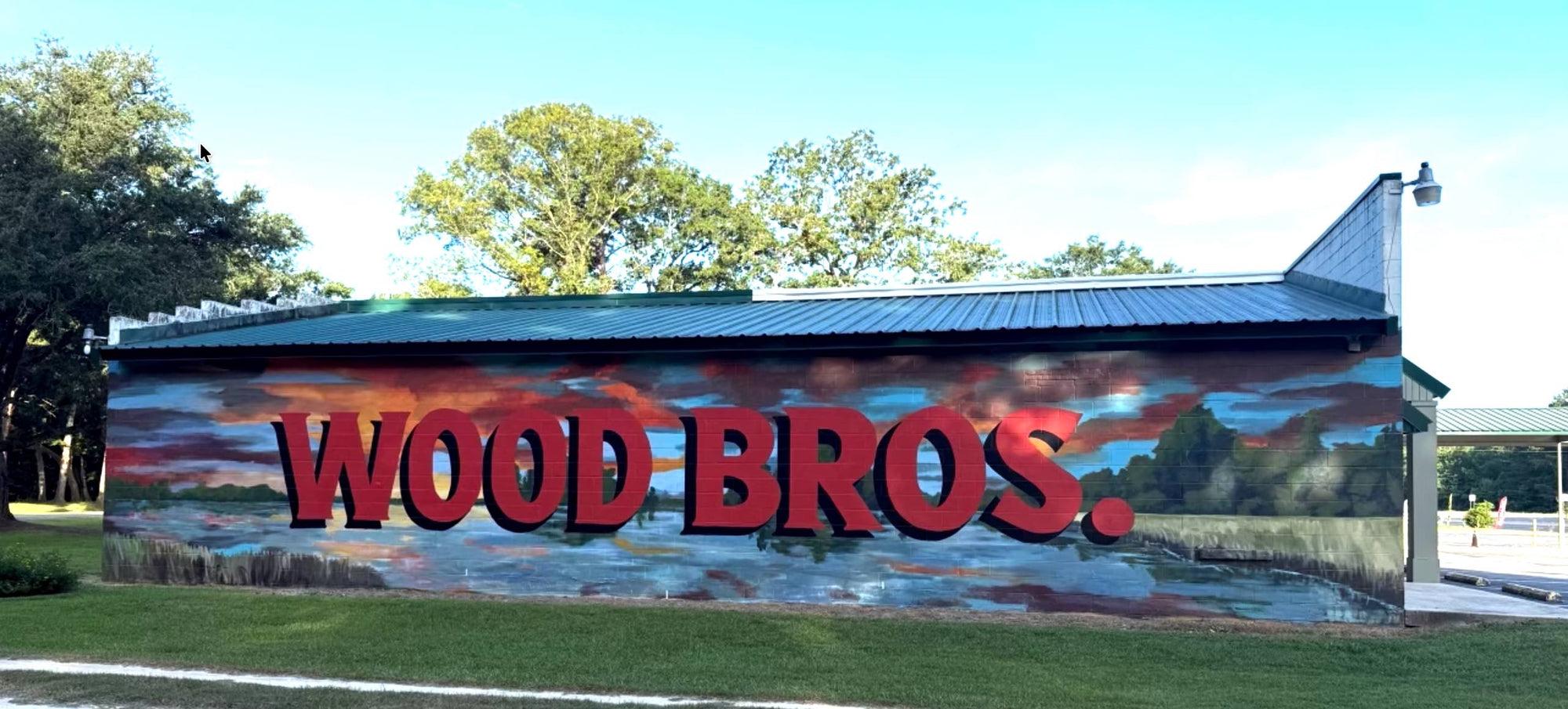 Panoramic painted mural at Wood Brothers General Store