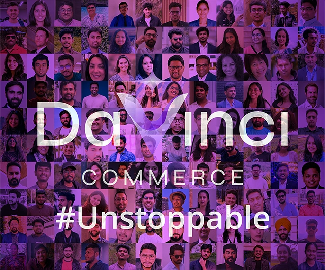 Official DaVinci Commerce collage of team portraits