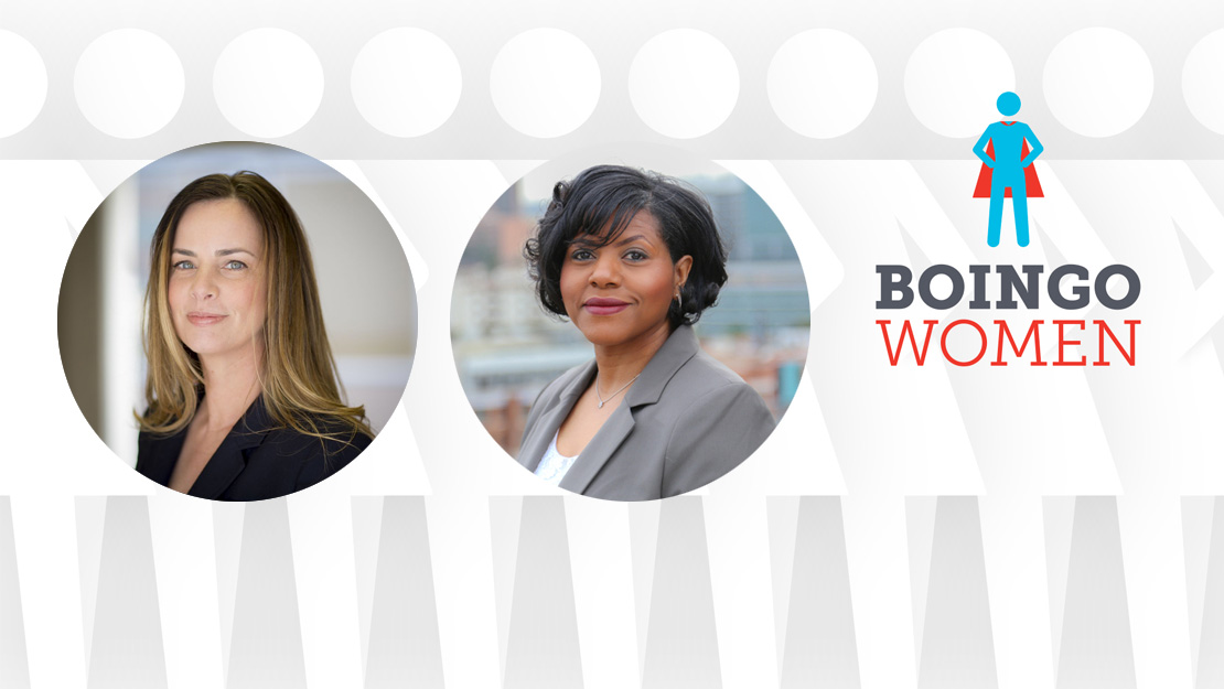 Dawn Callahan and Tanya Lynch featured in a Boingo Women graphic