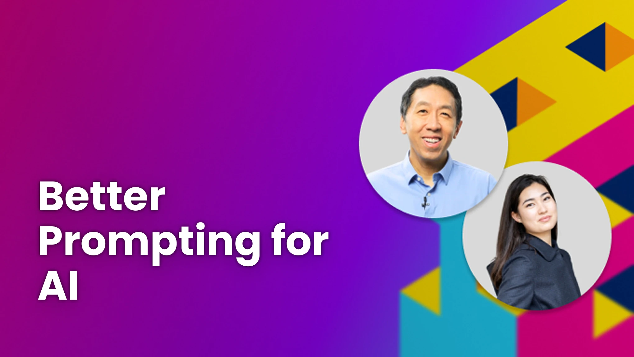 Course artwork for ChatGPT Prompt Engineering for Developers featuring instructors Isa Fulford and Andrew Ng.