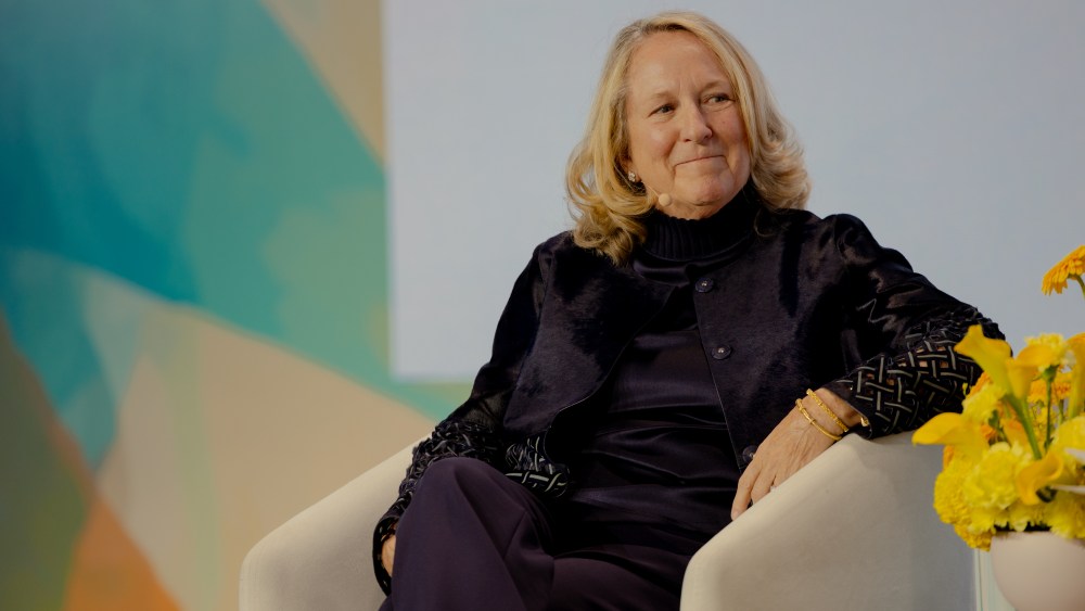 Deirdre Quinn seated onstage at the September 2026 Women in Power event