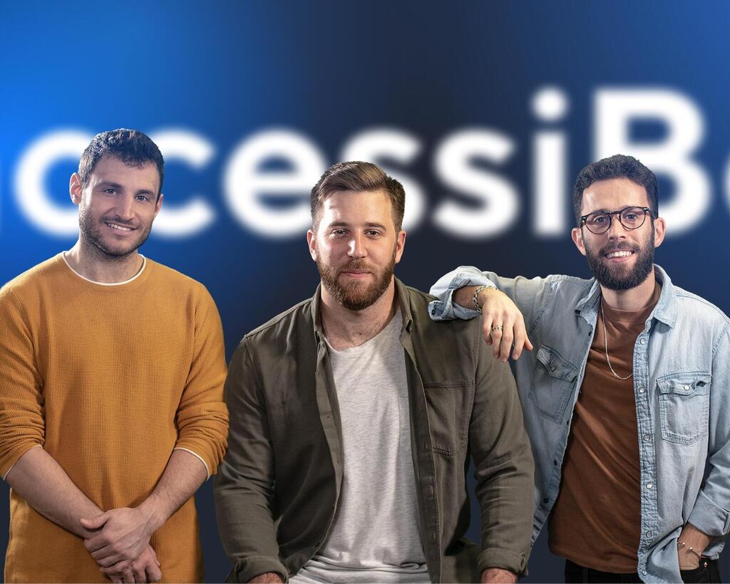 accessiBe co-founders Shir Ekerling, Gal Vizel and Dekel Skoop, from left to right