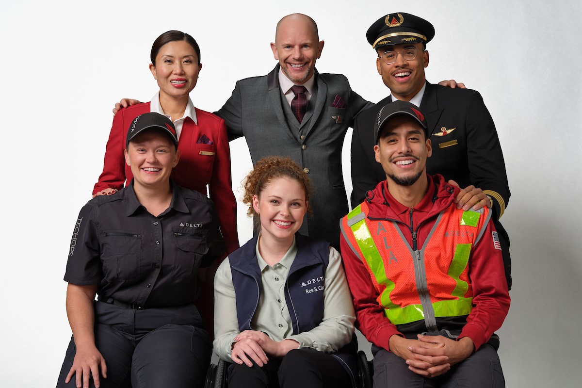 Delta employees gathered together in a company group photograph