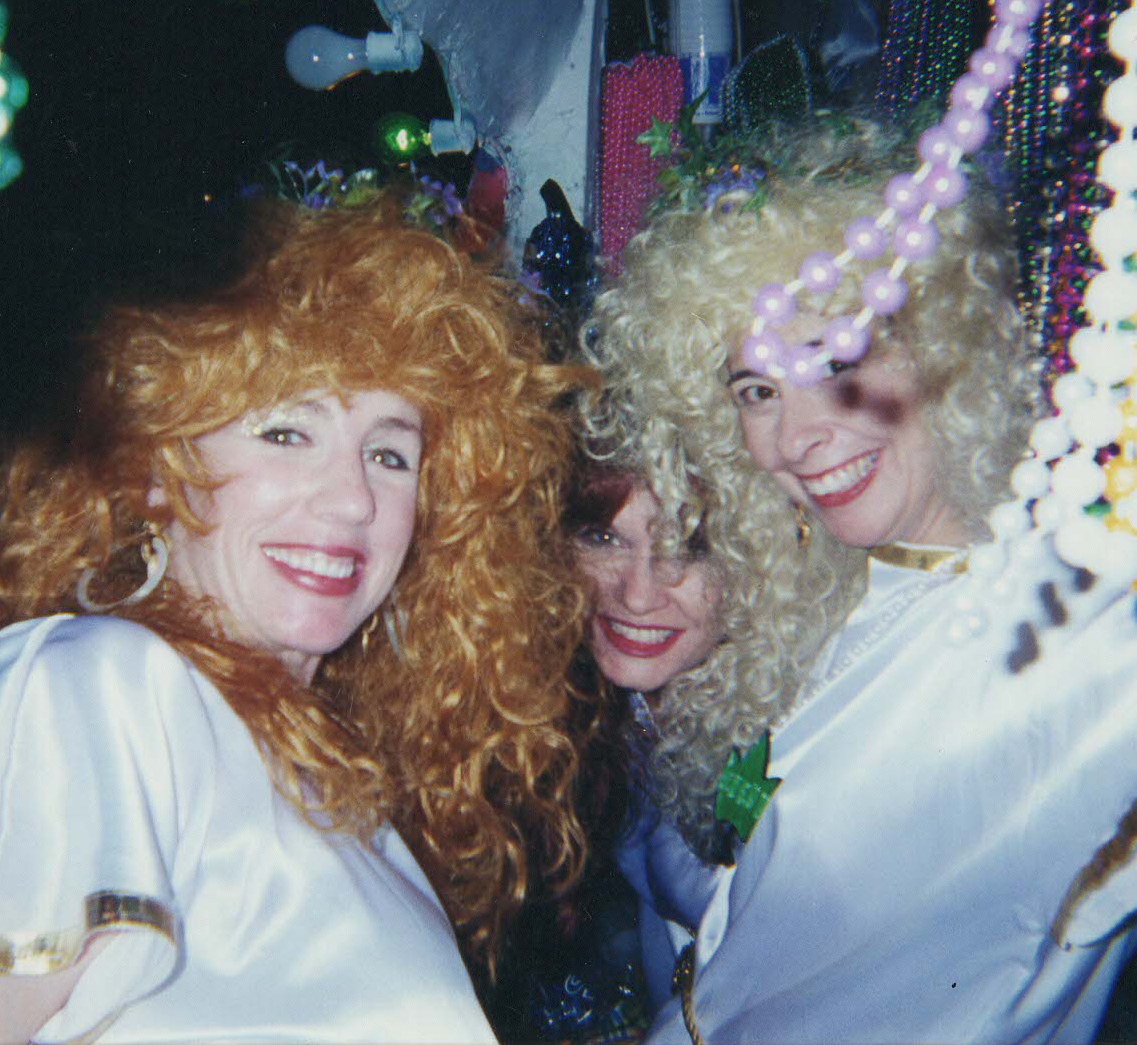 Denise Estopinal at far right with fellow Muses riders, wearing Carnival costumes