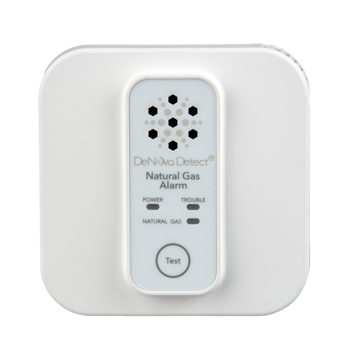 DeNova Detect DD620NV natural gas alarm, front view