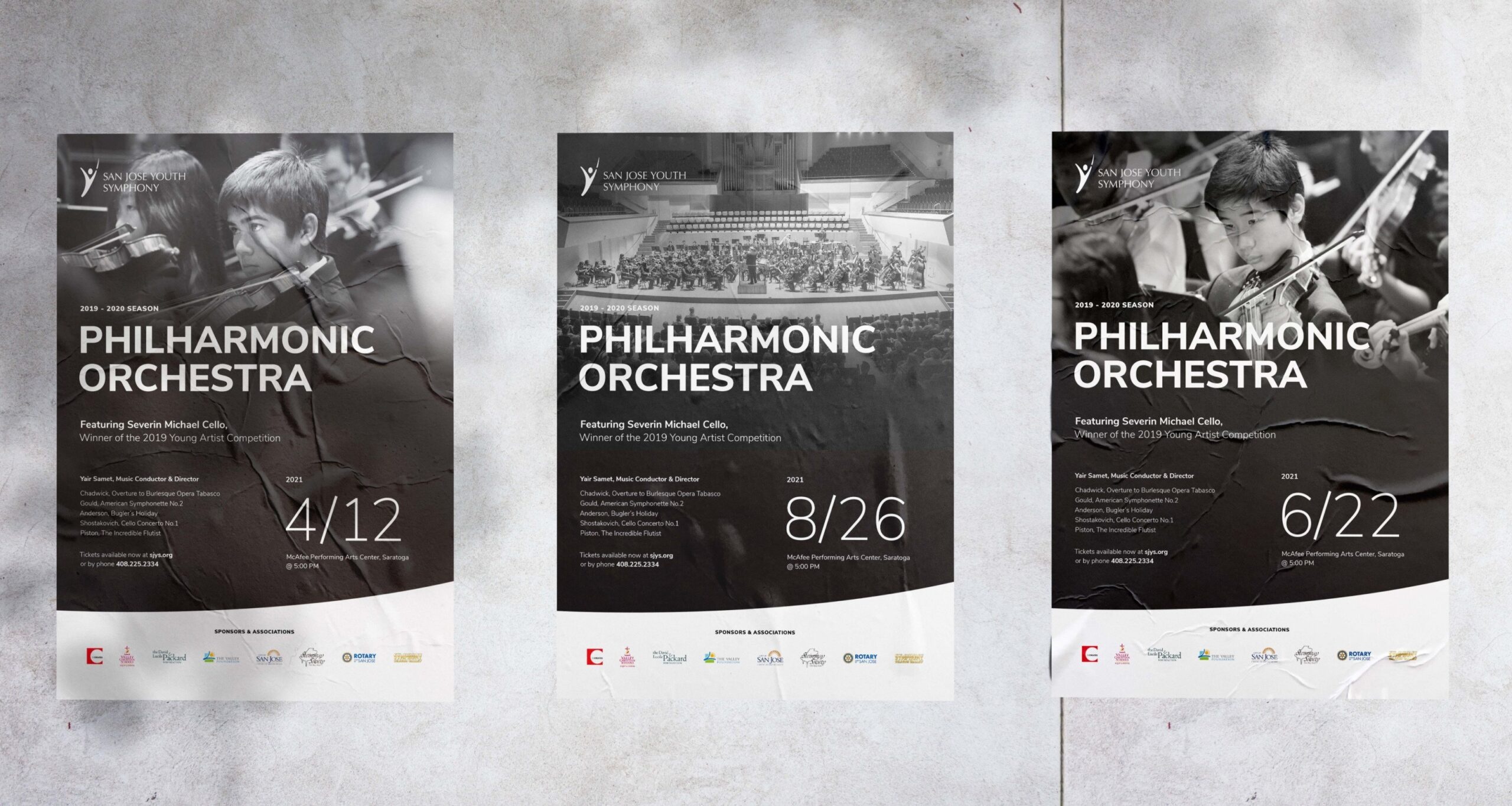 San Jose Youth Symphony marketing designs from Design in Mind’s case study