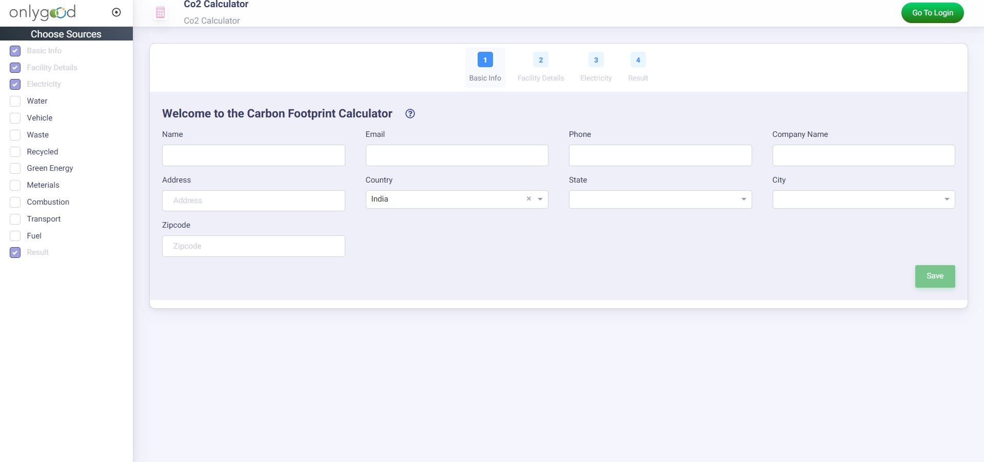 OnlyGood sustainability platform work sample presented in IT IDOL Technologies’ portfolio