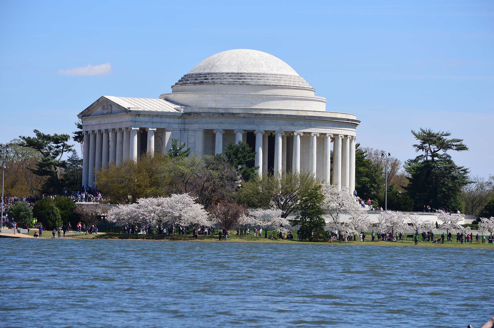 The Jefferson Memorial across the Tidal Basin in Washington, D.C.
