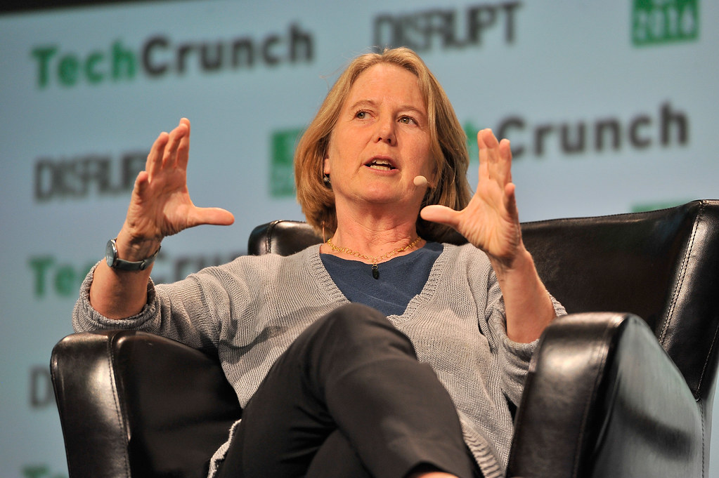 Diane Greene speaking at TechCrunch Disrupt SF 2016