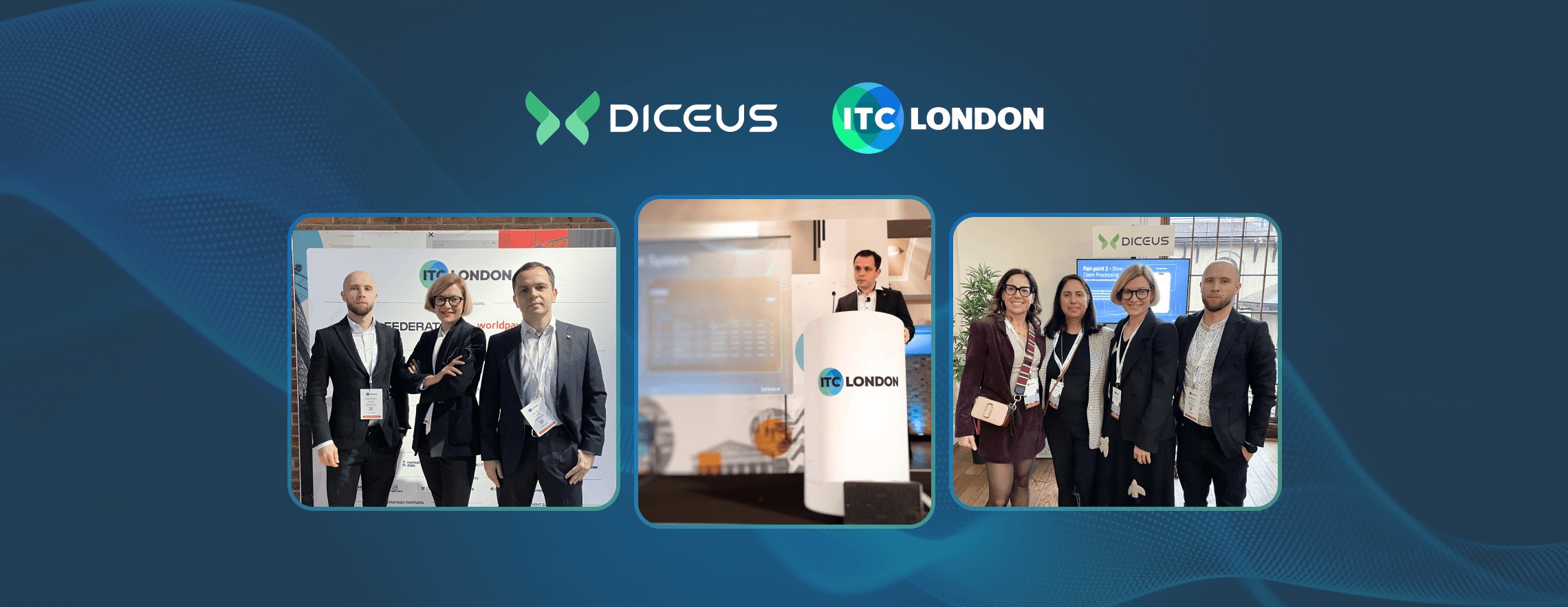 DICEUS team and founder presenting at ITC London 2026