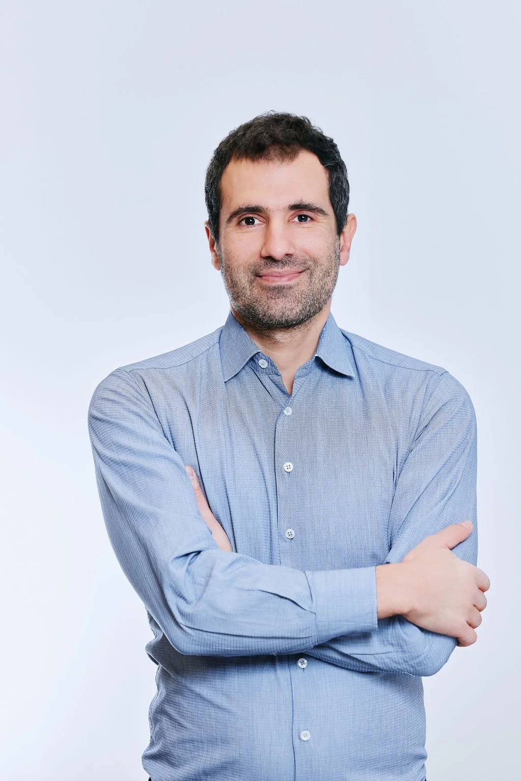 Portrait of Dimitrios Skaltsas, co-founder and CEO of Intelligencia AI