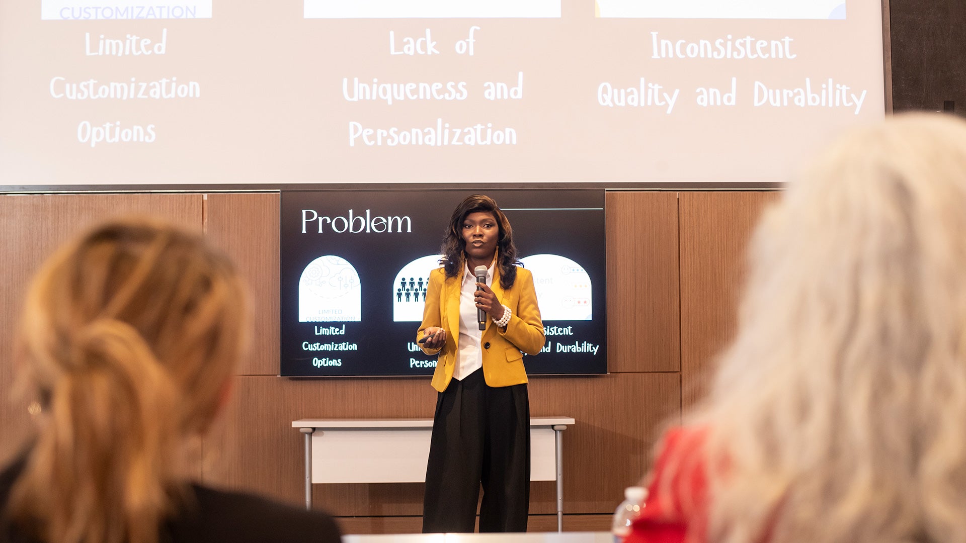 Oluwanifemi Orekoya presenting her accessories business at 2024 Demo Day