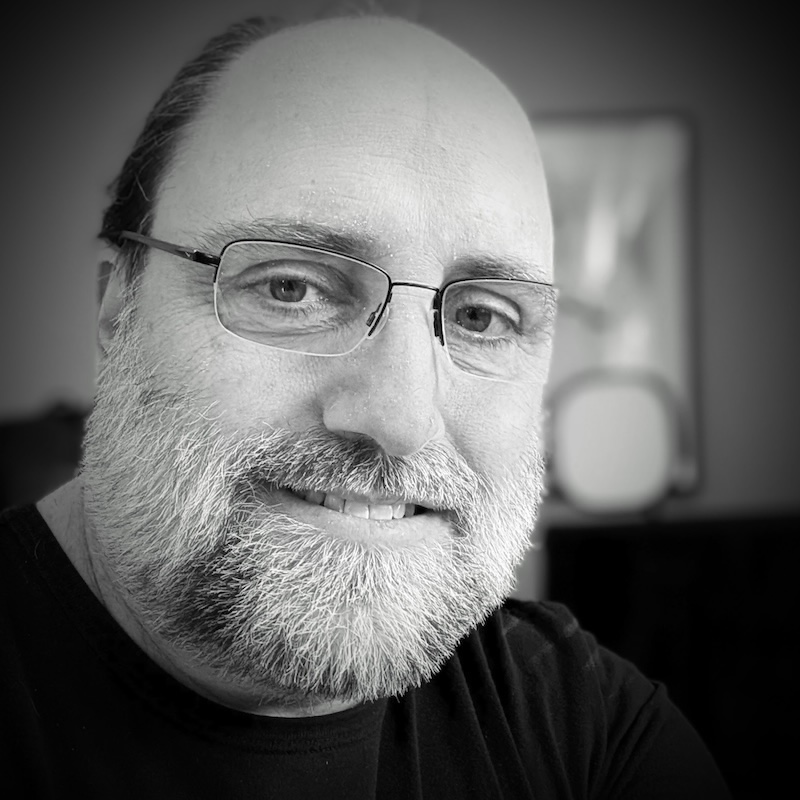 Black-and-white portrait of Directly co-founder and software engineer Jean Tessier