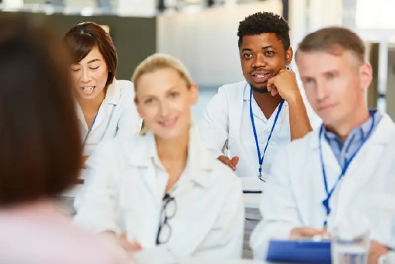 Healthcare-themed promotional photograph used on DISA Healthcare’s compliance management website