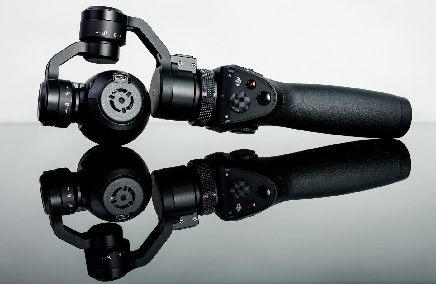 A DJI Osmo handheld gimbal camera