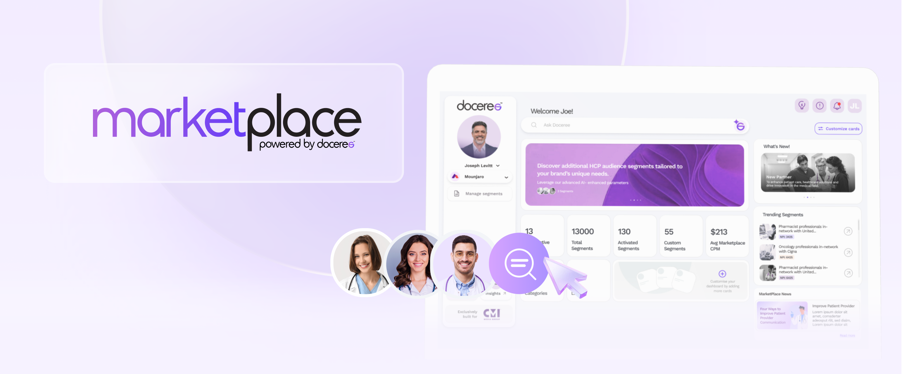 Doceree Marketplace product interface