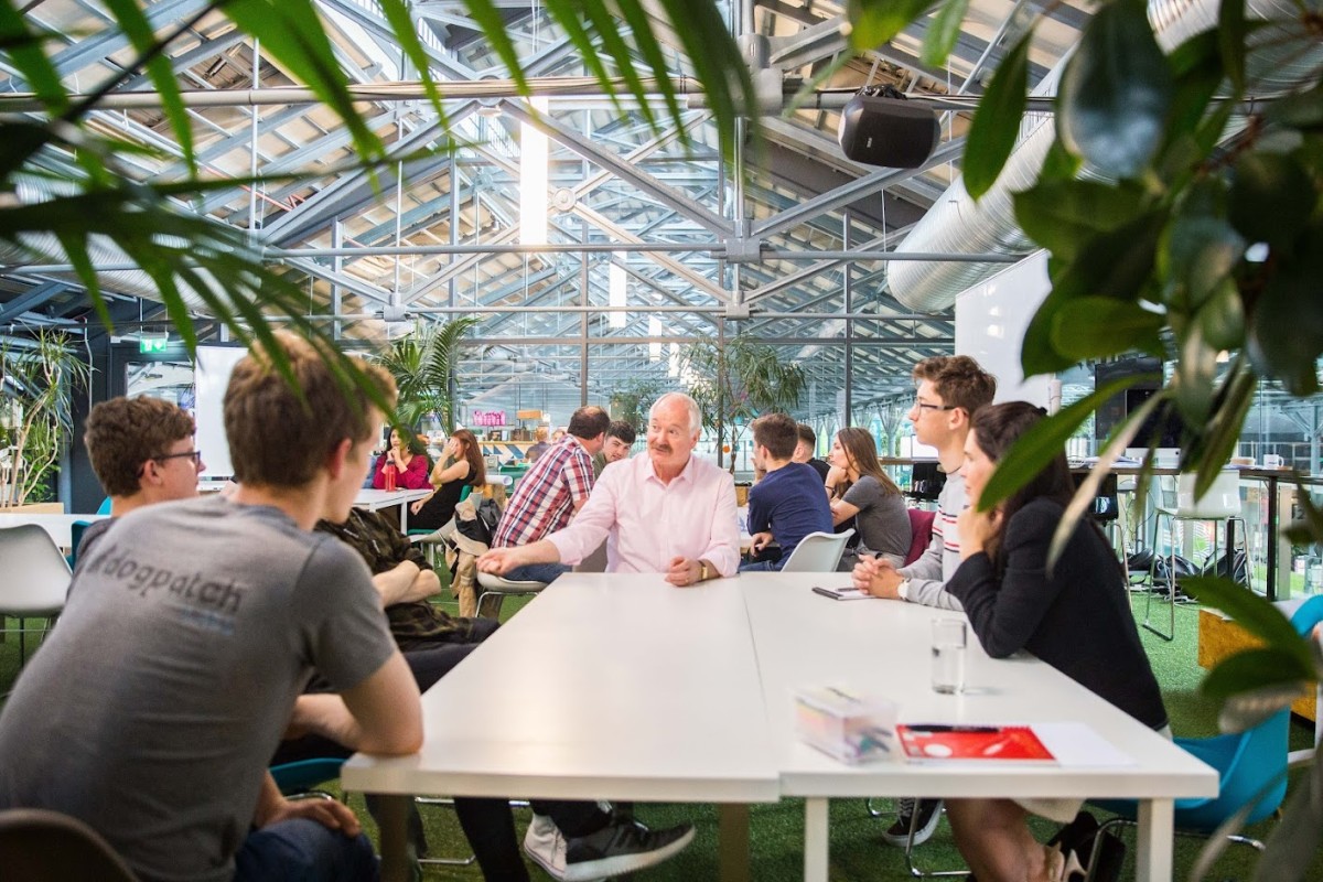Young builders gathered at a Patch Demo Day at Dogpatch Labs