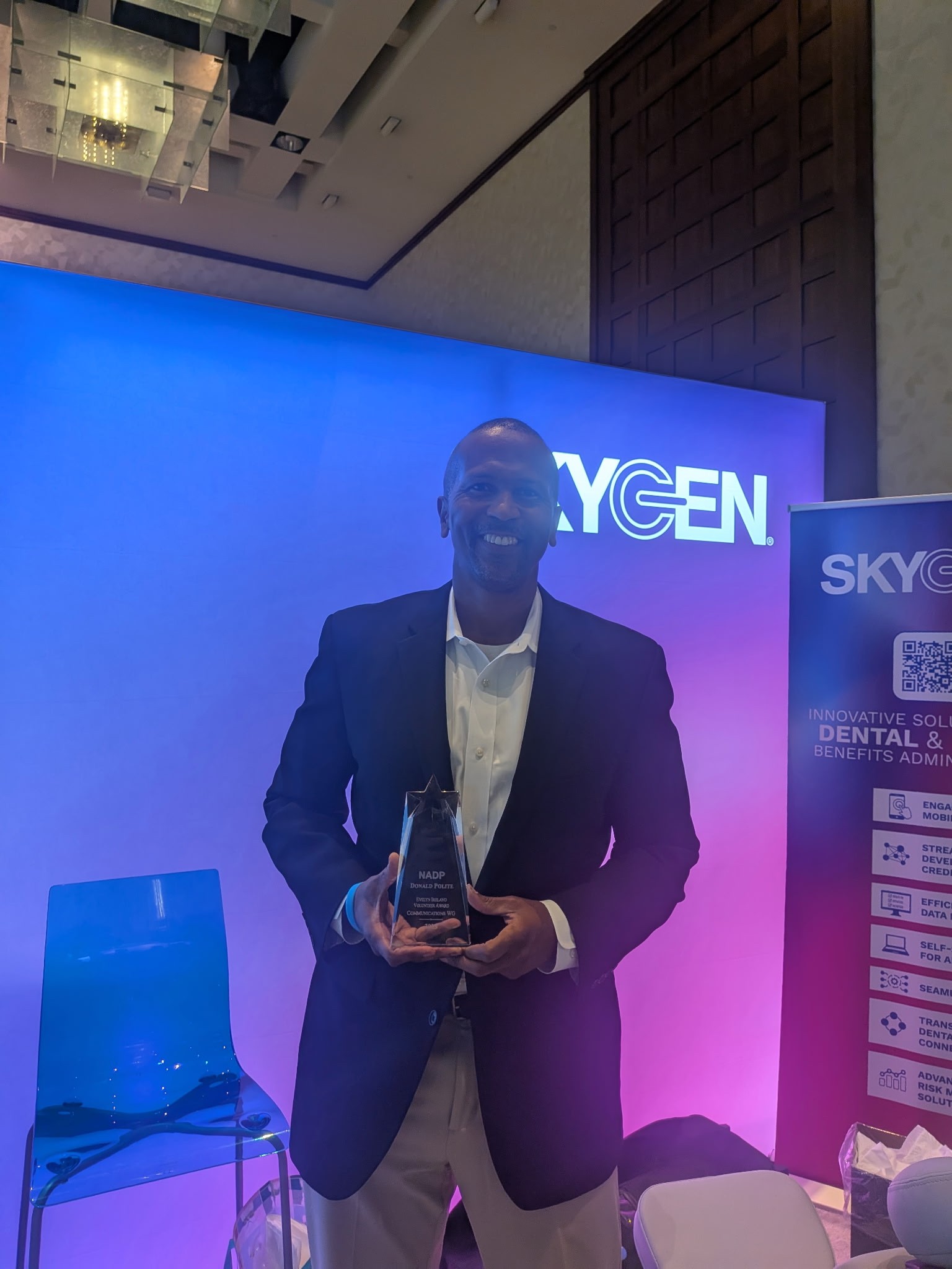 Donald Polite at the 2025 National Association of Dental Plans awards event