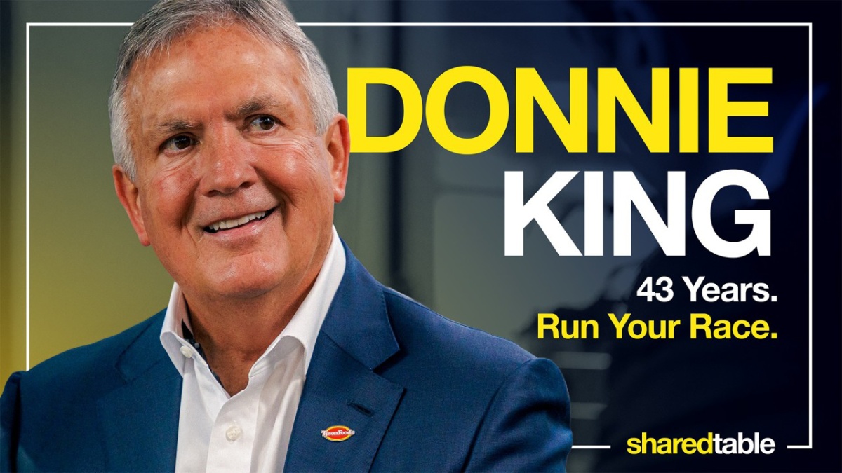 Donnie King in promotional artwork for his Shared Table interview, titled 43 Years. Run Your Race.