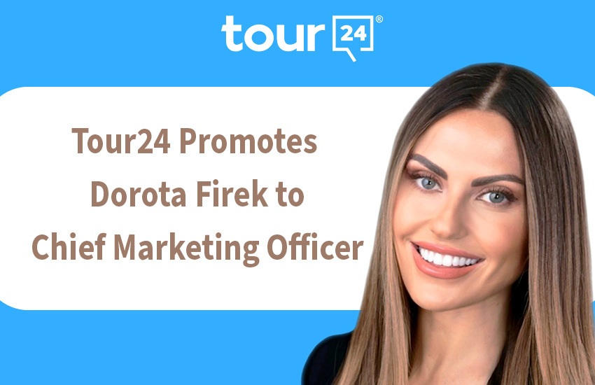 Tour24 graphic announcing Dorota Firek's promotion to Chief Marketing Officer