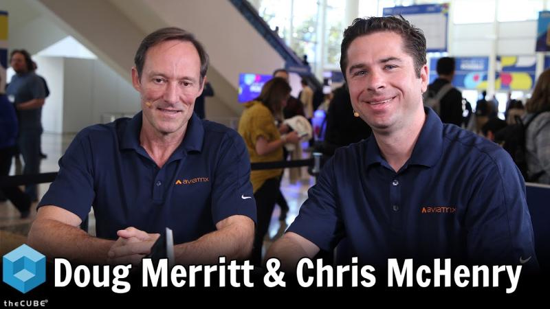 Doug Merritt and Aviatrix product leader Chris McHenry seated at theCUBE during RSA Conference 2024