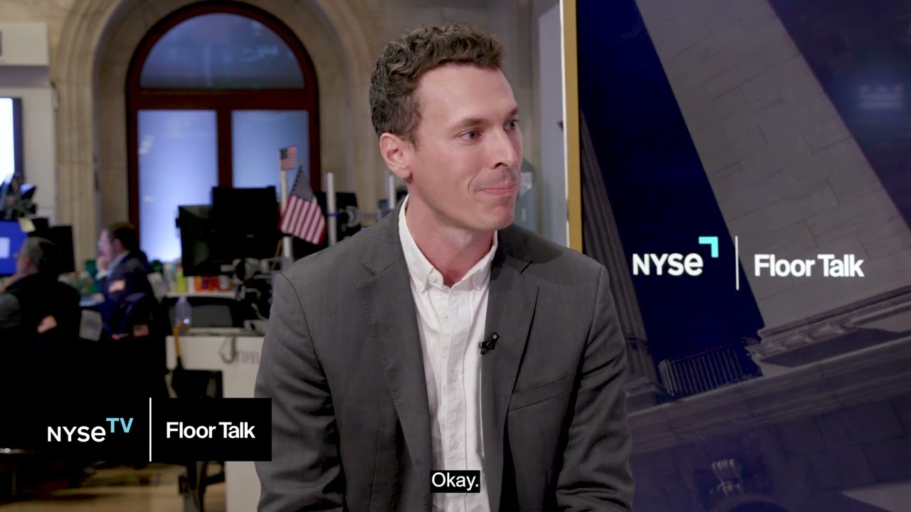 Doug Scott speaking on NYSE Floor Talk on the trading floor