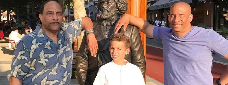 Douglas Campbell with his father and son during a Florida visit in 2016