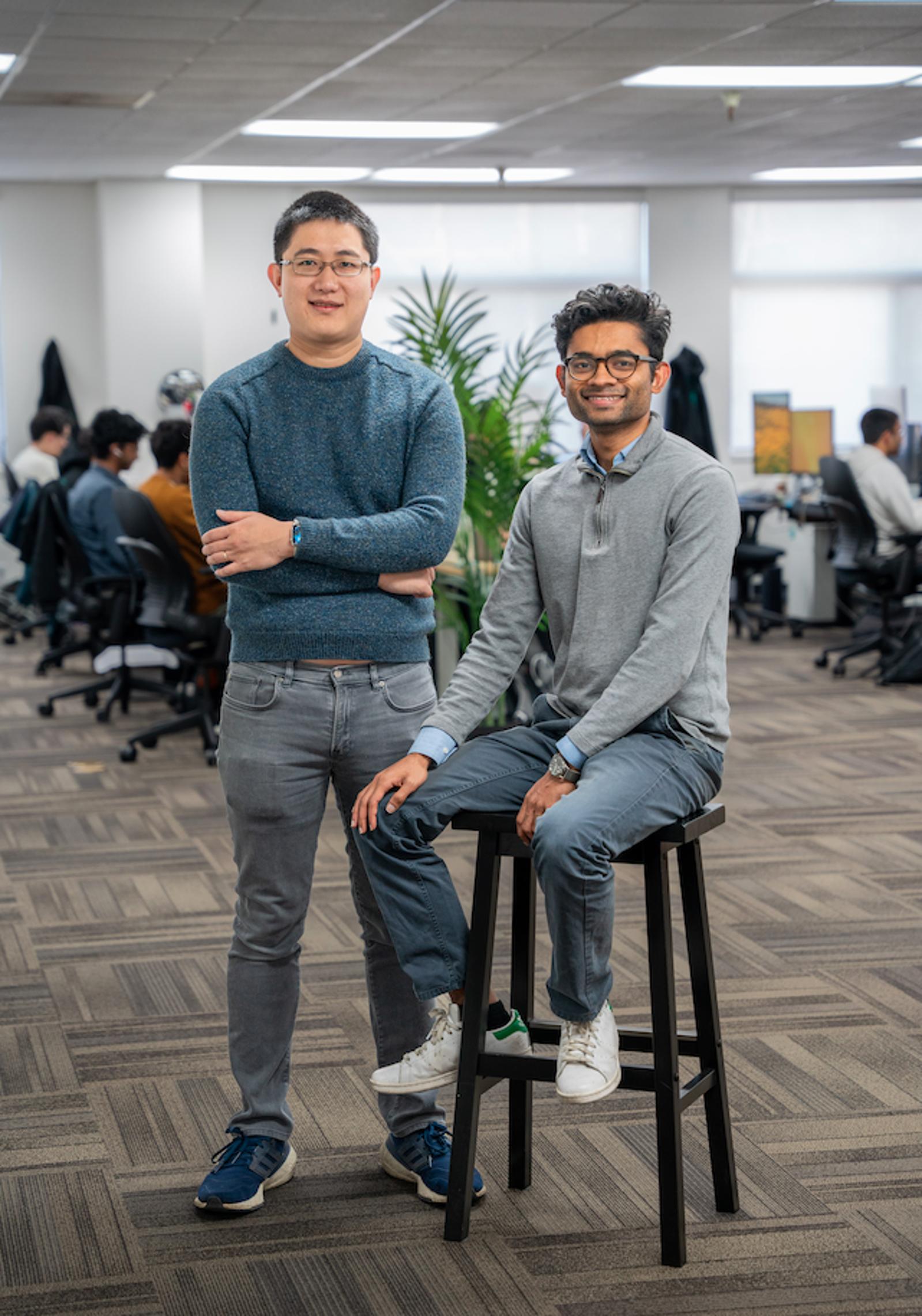 Douglas Chen and Varun Mohan in the Codeium office